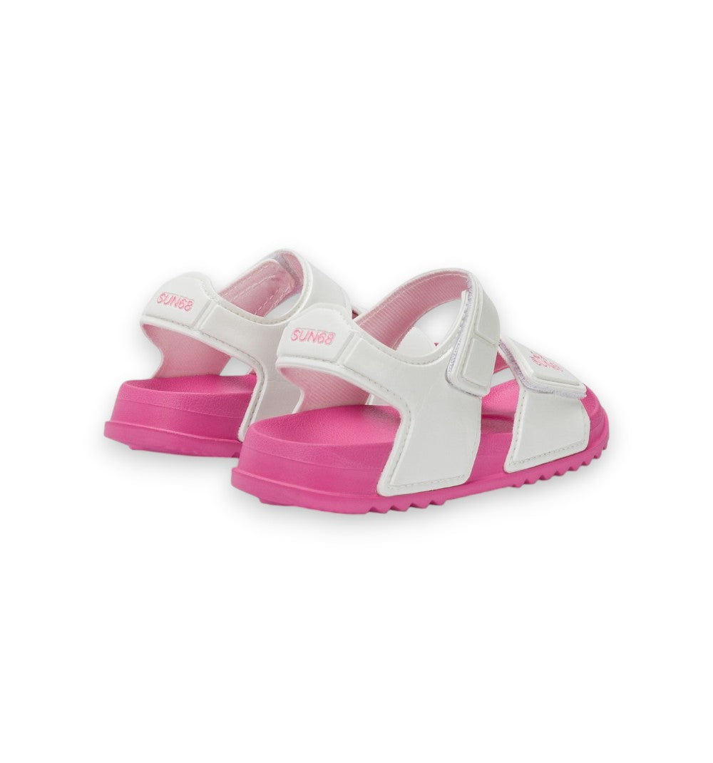 Sun68 Girls Sandals Logo Baby White X36413B