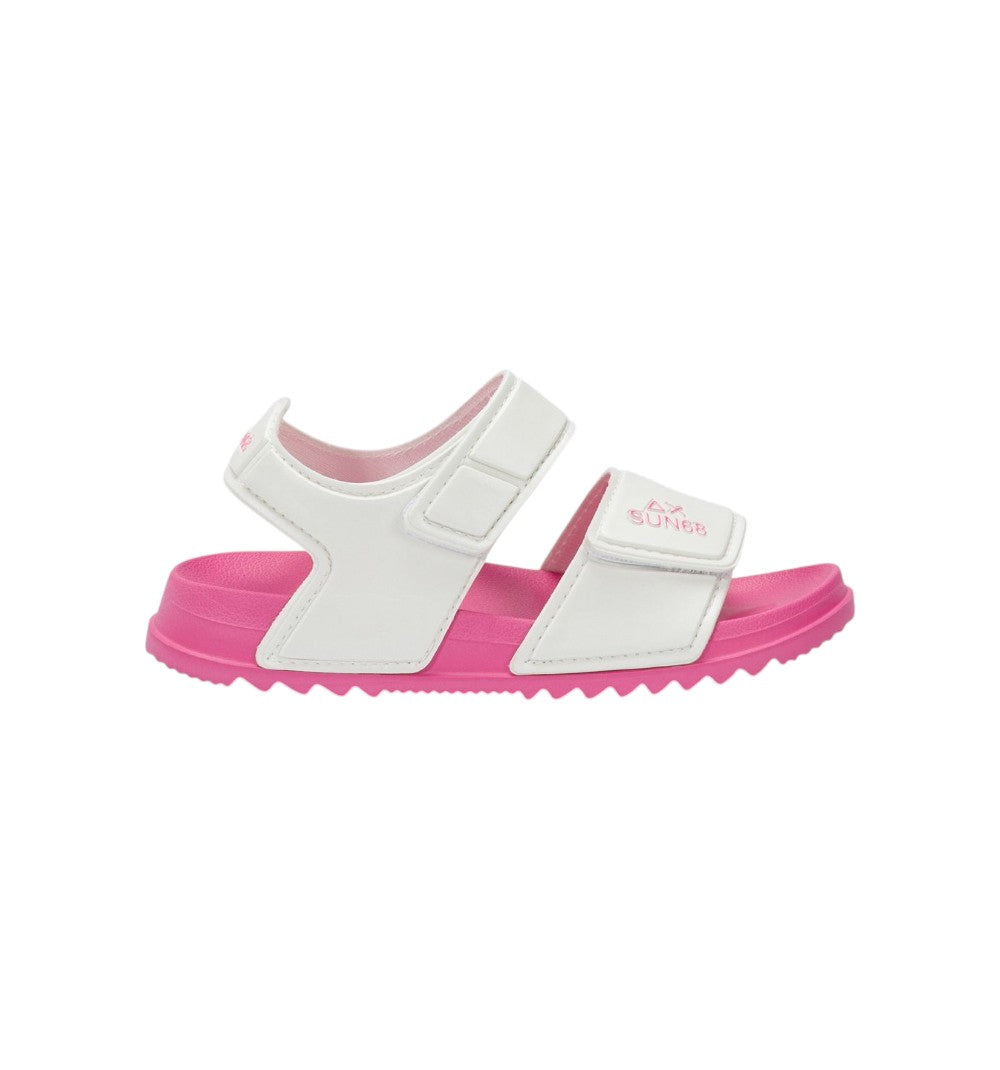 Sun68 Girls Sandals Logo Baby White X36413B