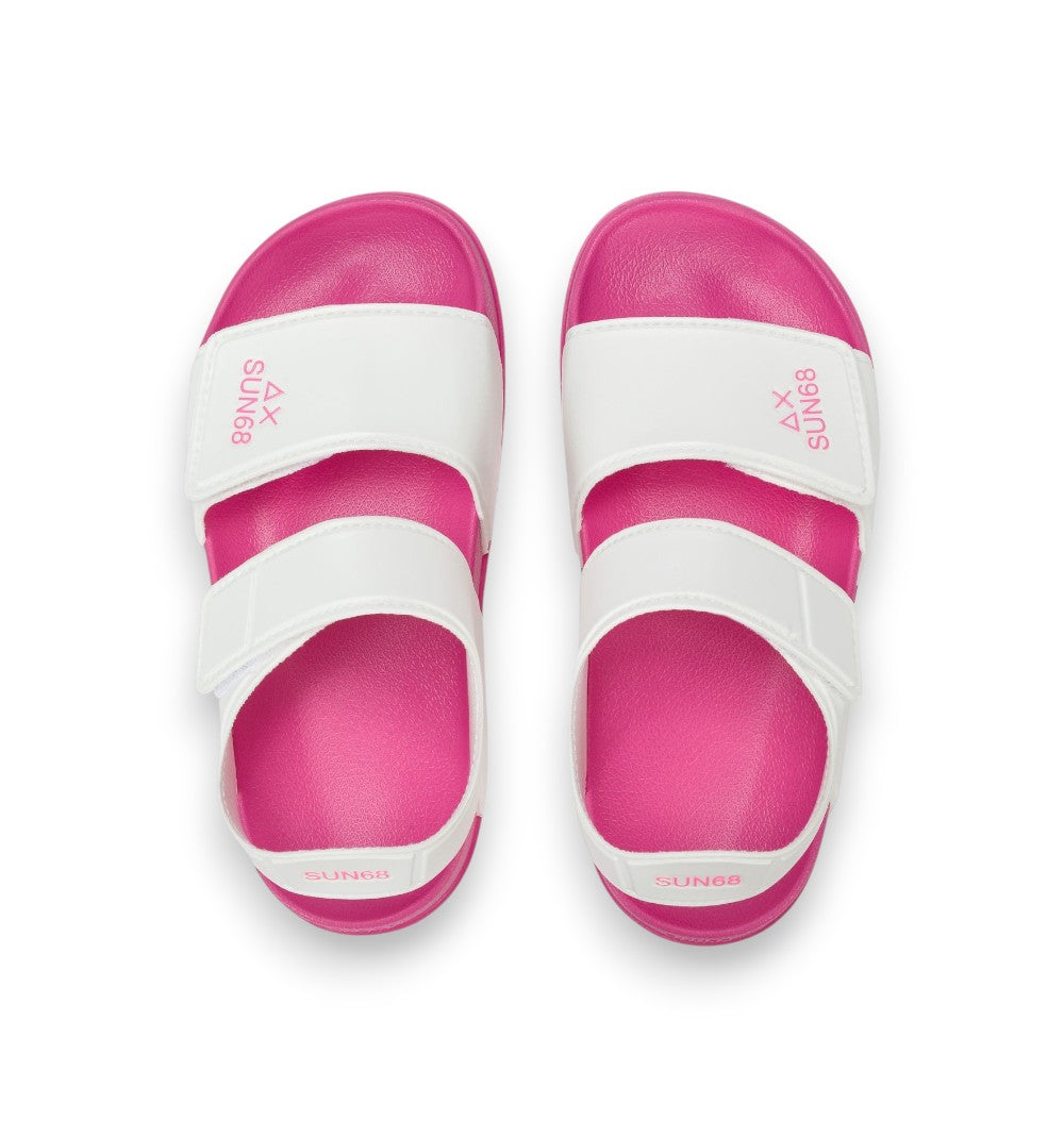 Sun68 Girls Sandals Logo Kid White X36413K