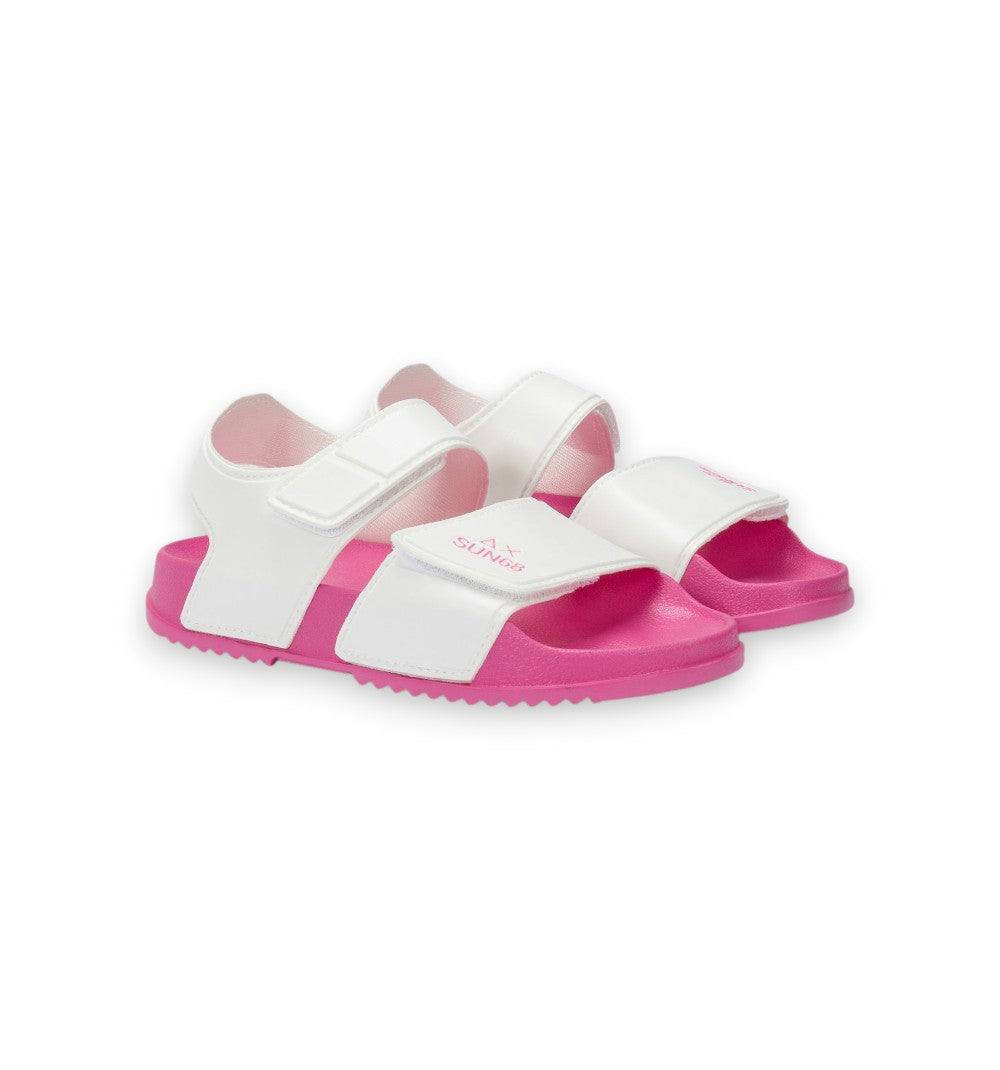 Sun68 Girls Sandals Logo Kid White X36413K
