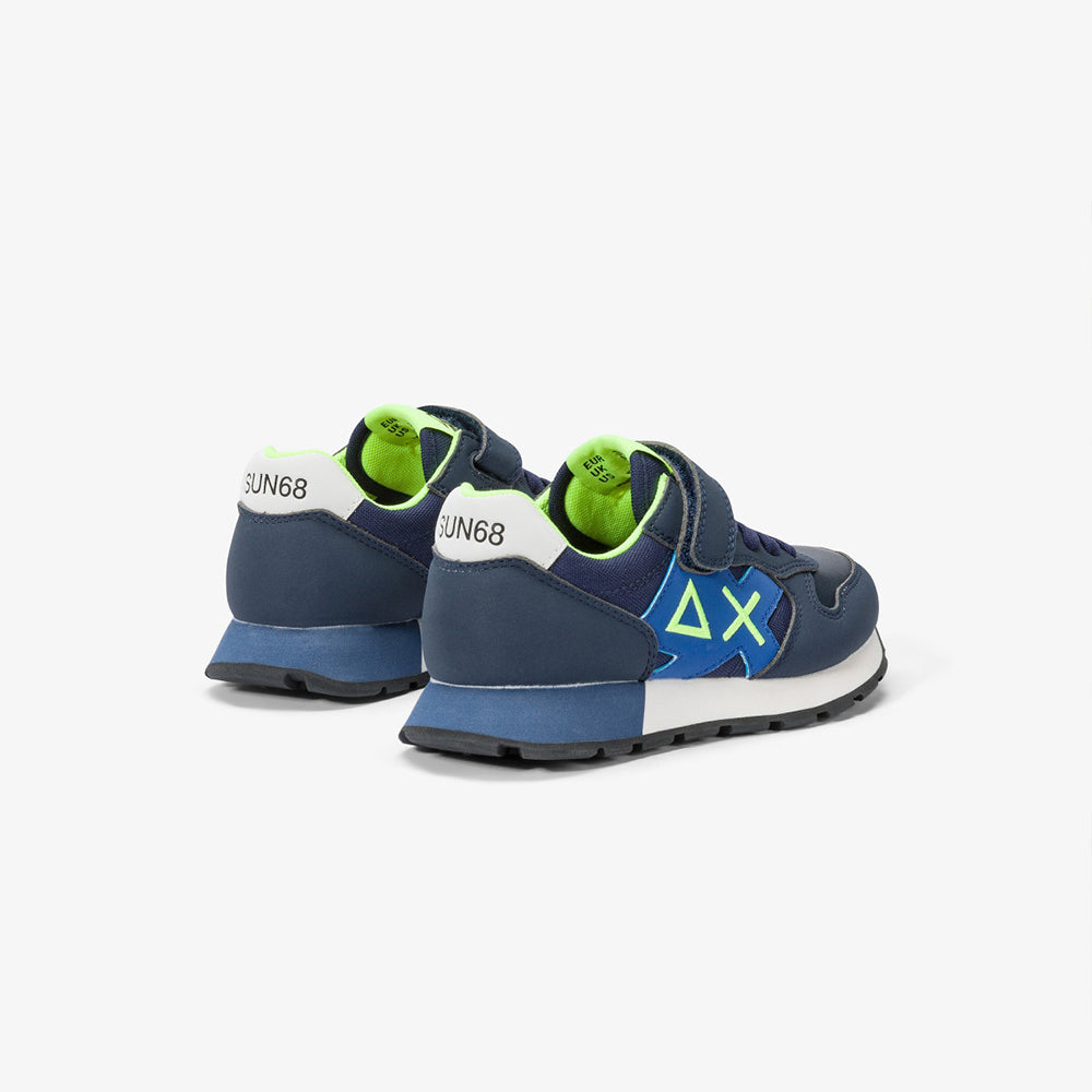 '- ["Kids","Nuovo","Scarpe","Scarpe sportive","Sun68"] - Sun68 Boy'S Jaki Fluo Kid Navy Blue - Lupis SRL
