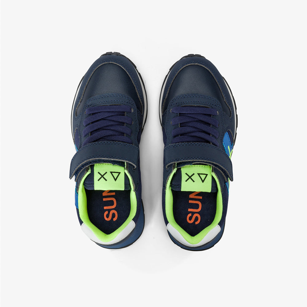 '- ["Kids","Nuovo","Scarpe","Scarpe sportive","Sun68"] - Sun68 Boy'S Jaki Fluo Kid Navy Blue - Lupis SRL