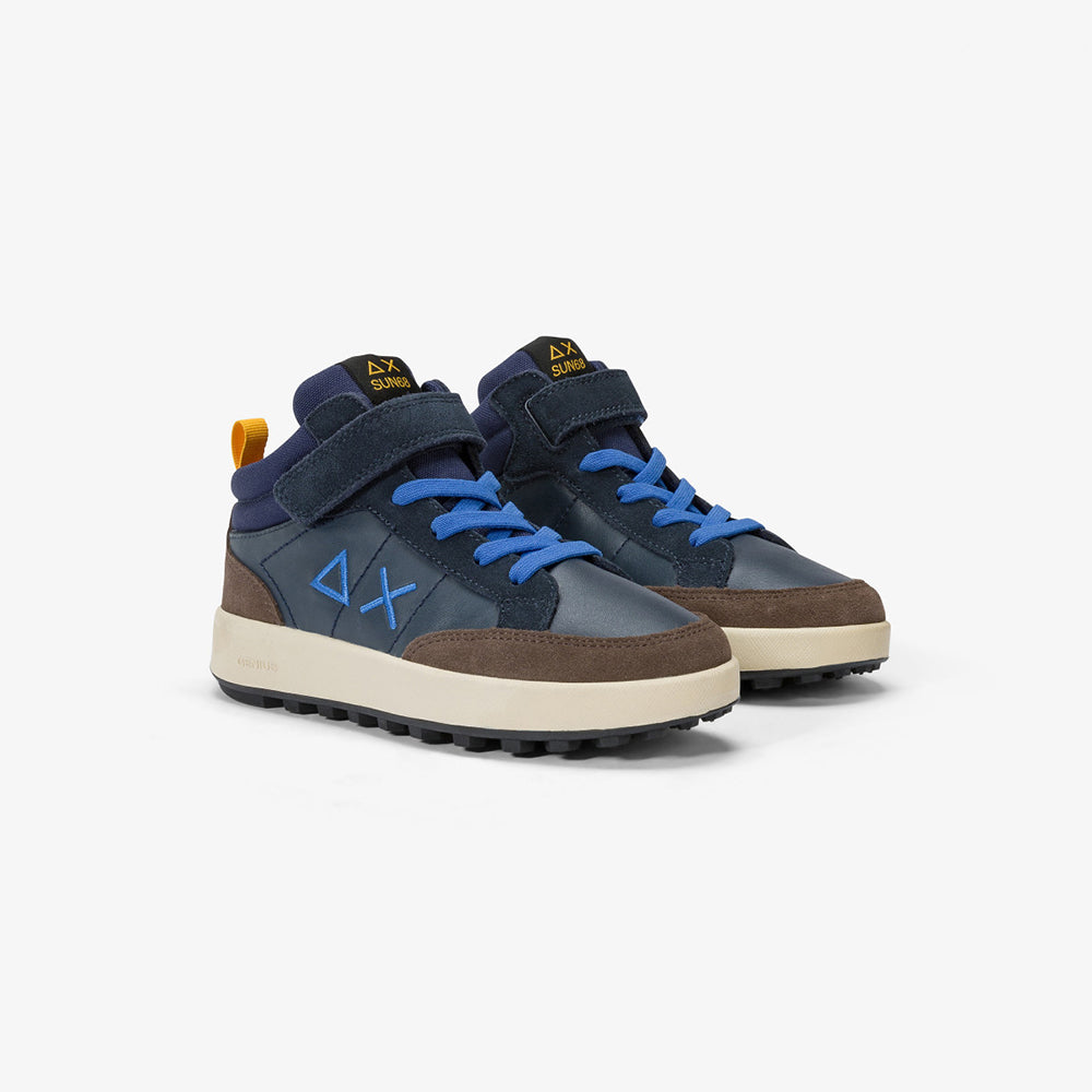  - ["Kids","Nuovo","Scarpe","Scarpe sportive","Sun68"] - Sun68 Boy'S Mid Genius Boy Kid Navy Blue - Lupis SRL