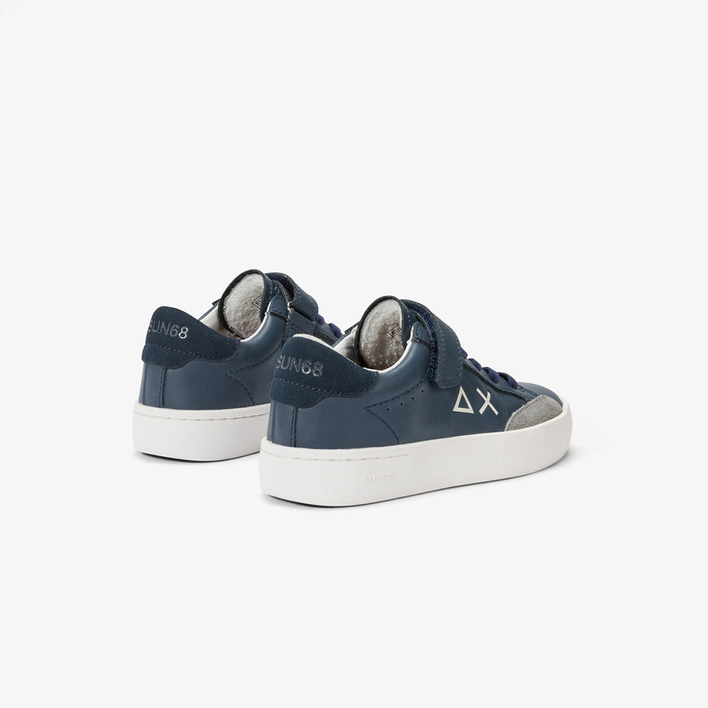 '- ["Kids","Nuovo","Scarpe","Scarpe sportive","Sun68"] - Sun68 Boy'S Street Leather Kid Navy Blue - Lupis SRL