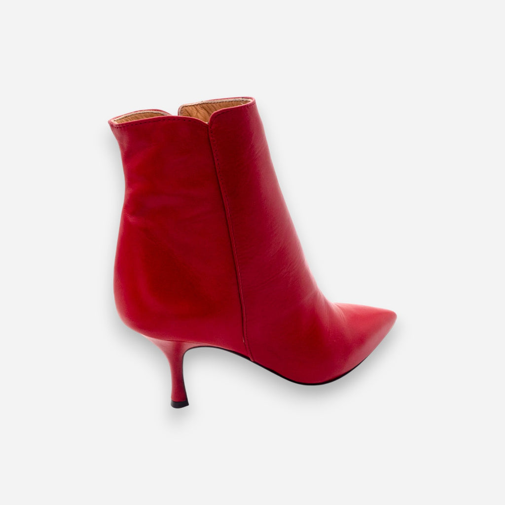 Tronchetti Donna Eva Picci Nappa Pelle Rosso AURORA-52