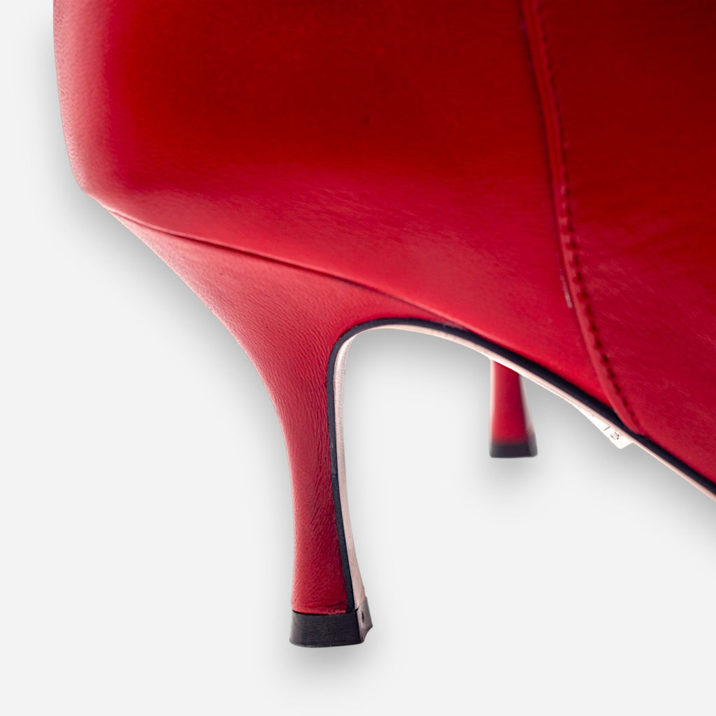 Tronchetti Donna Eva Picci Nappa Pelle Rosso AURORA-52