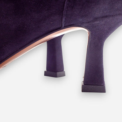 Tronchetto Donna Eva Picci Camoscio Blu AMY