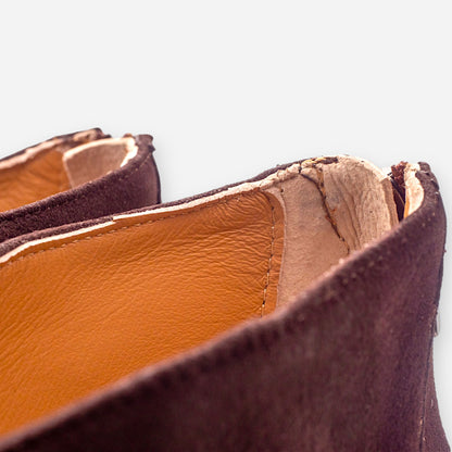 Tronchetto Donna Eva Picci Camoscio Marrone AMY