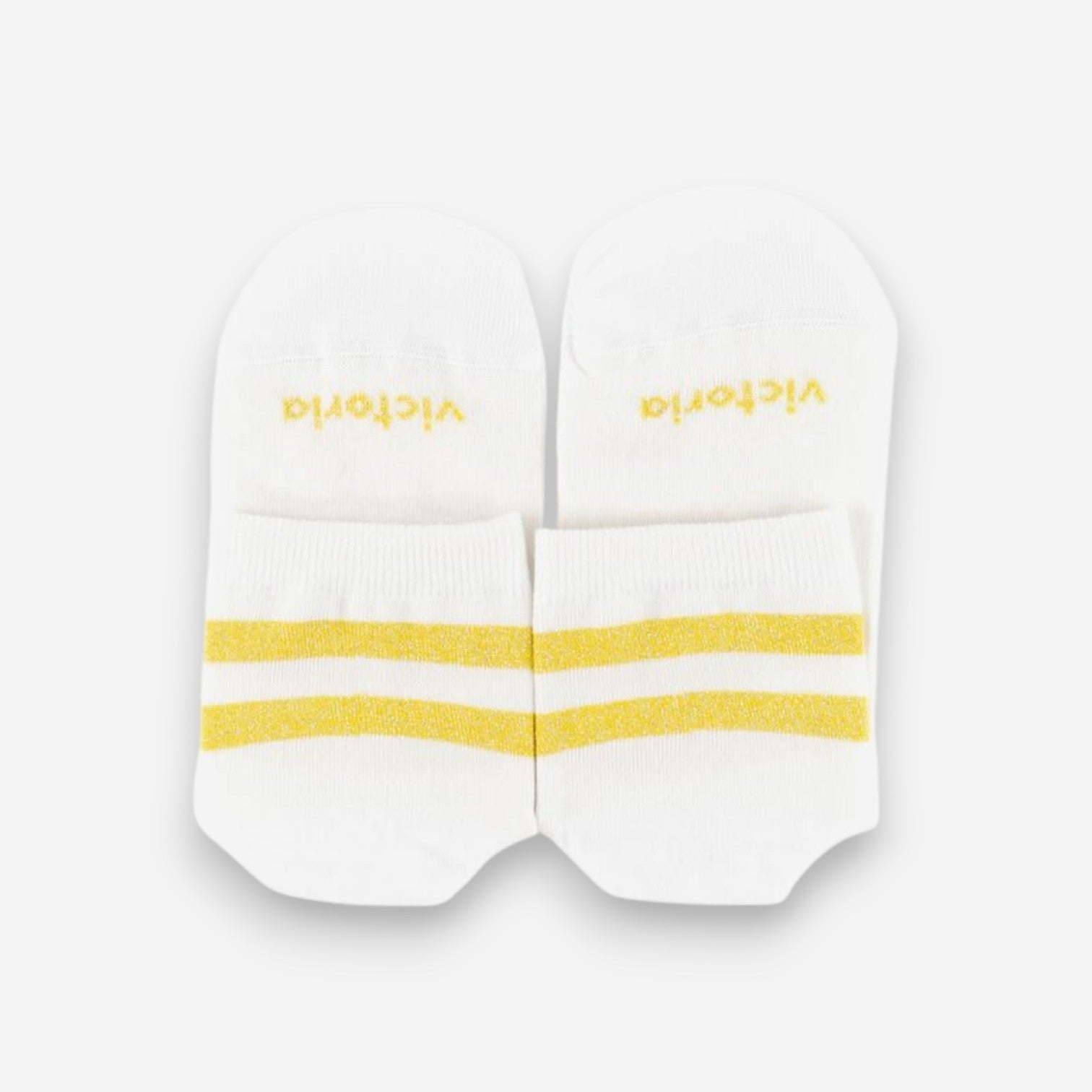 Victoria Calze Donna Barefoot Algodón Rayas Amarillo 9226042-50