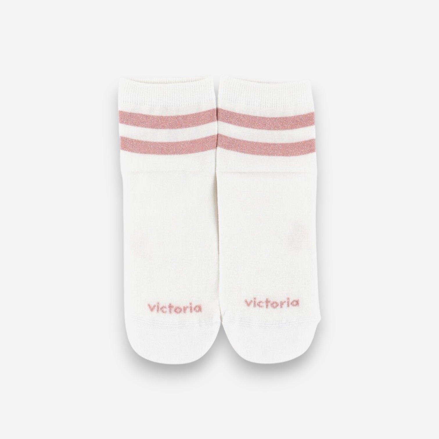 Victoria Calze Donna Barefoot Algodón Rayas Rosa 9226042-42