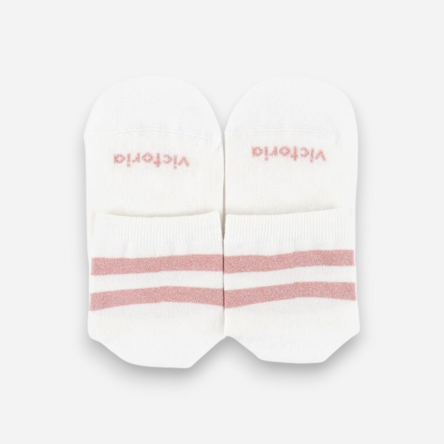 Victoria Calze Donna Barefoot Algodón Rayas Rosa 9226042-42