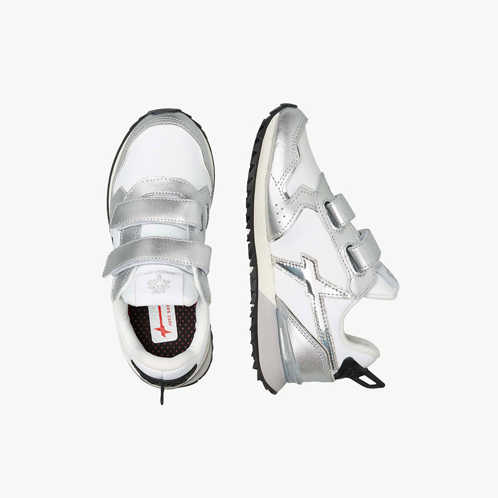 '- ["Kids","Scarpe","Scarpe sportive","W6YZ"] - W6YZ Jet Velour 2013567 Bianco Arg - Lupis SRL