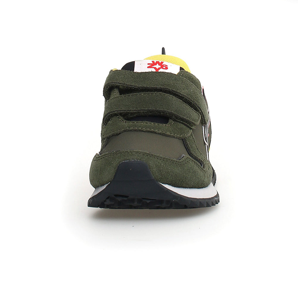 '- ["Kids","Scarpe","Scarpe sportive","W6YZ"] - W6YZ Jet Vl J Suede Solid Nylon Militare Nero Red - Lupis SRL