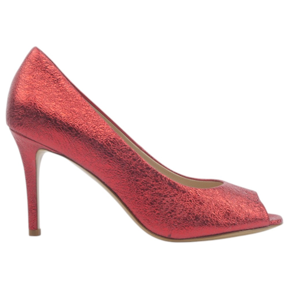 '- ["Artigianato","Donna","D\u00e9collet\u00e9","Scarpe","Tacco","Zocal"] - Zocal 21235 Rosso Aperta in Punta 80 - Lupis SRL