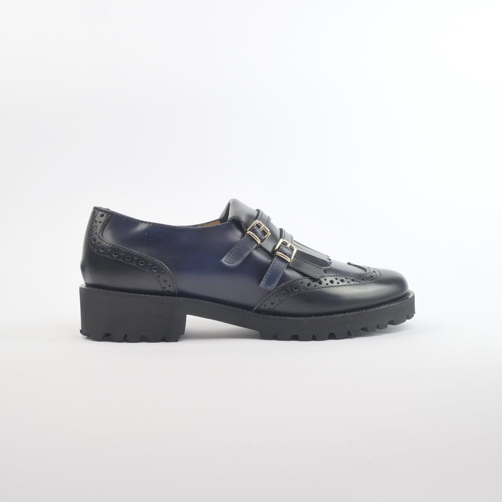 Eva Picci - Artigianato, Donna, Eva Picci, Mocassini - Eva Picci IN01 336 Spazz Blu Nero Mocassino Frange - Lupis SRL