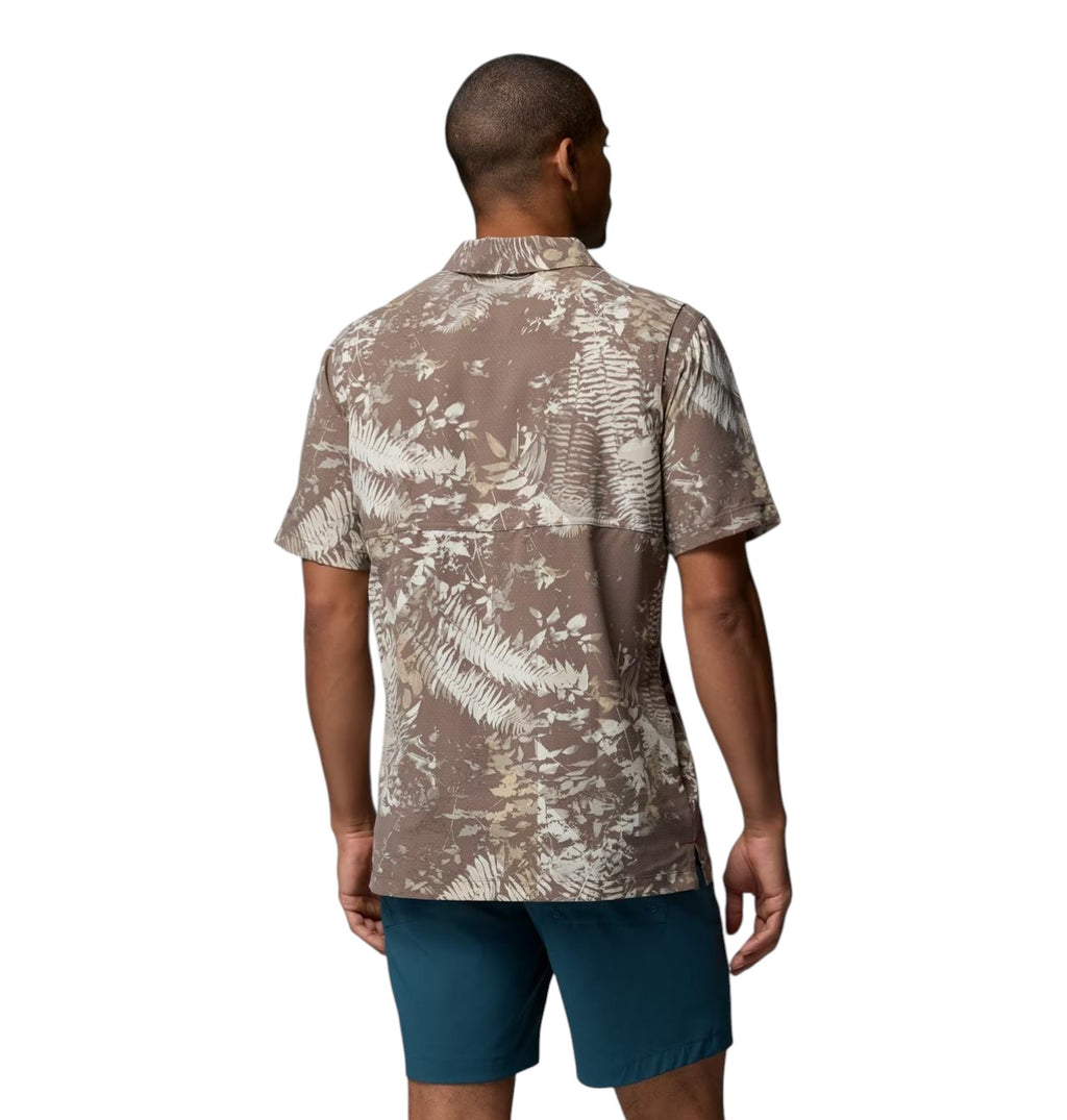 Columbia Sportswear Men's Tech Trail Utility Printed Woven SS Mountain Blue 2118605