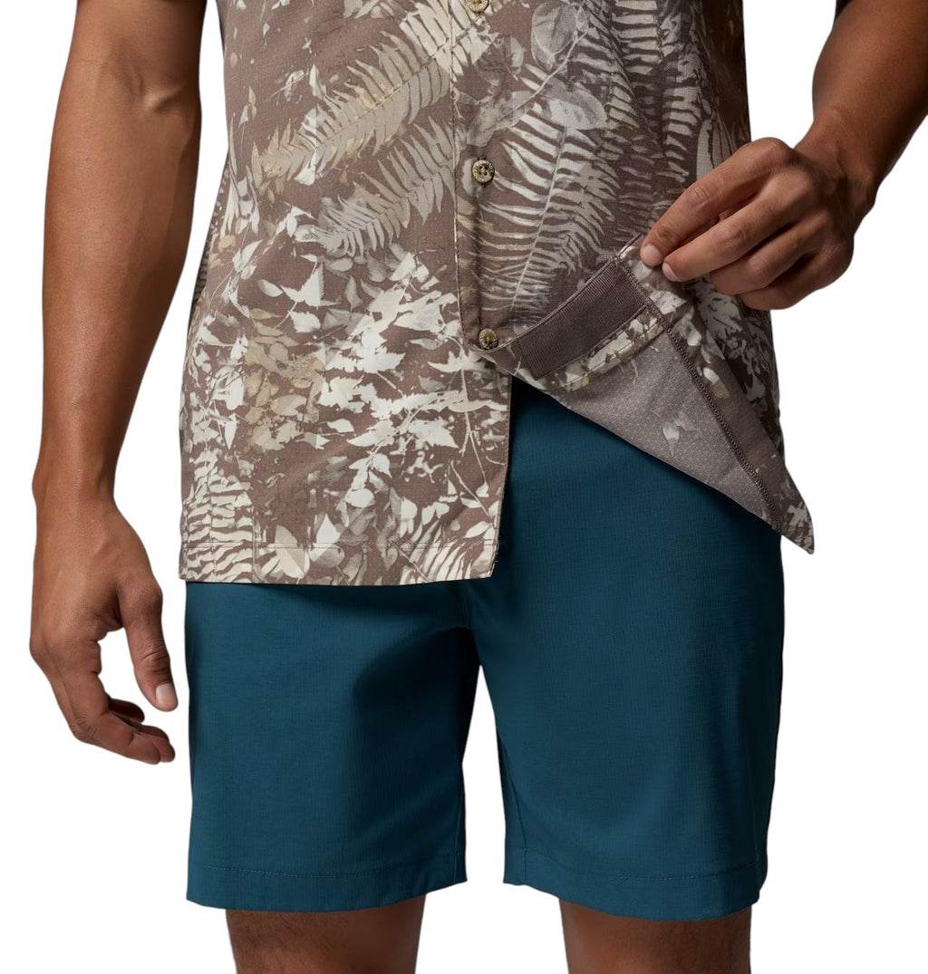 Columbia Sportswear Men's Tech Trail Utility Printed Woven SS Mountain Blue 2118605