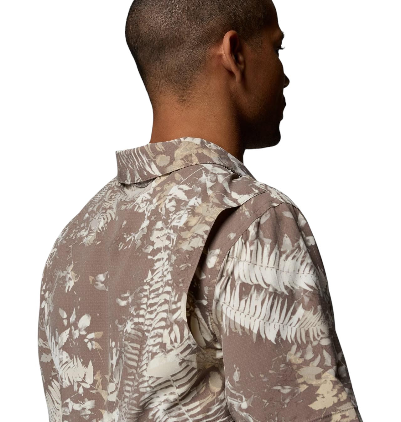 Columbia Sportswear Men's Tech Trail Utility Printed Woven SS Mountain Blue 2118605