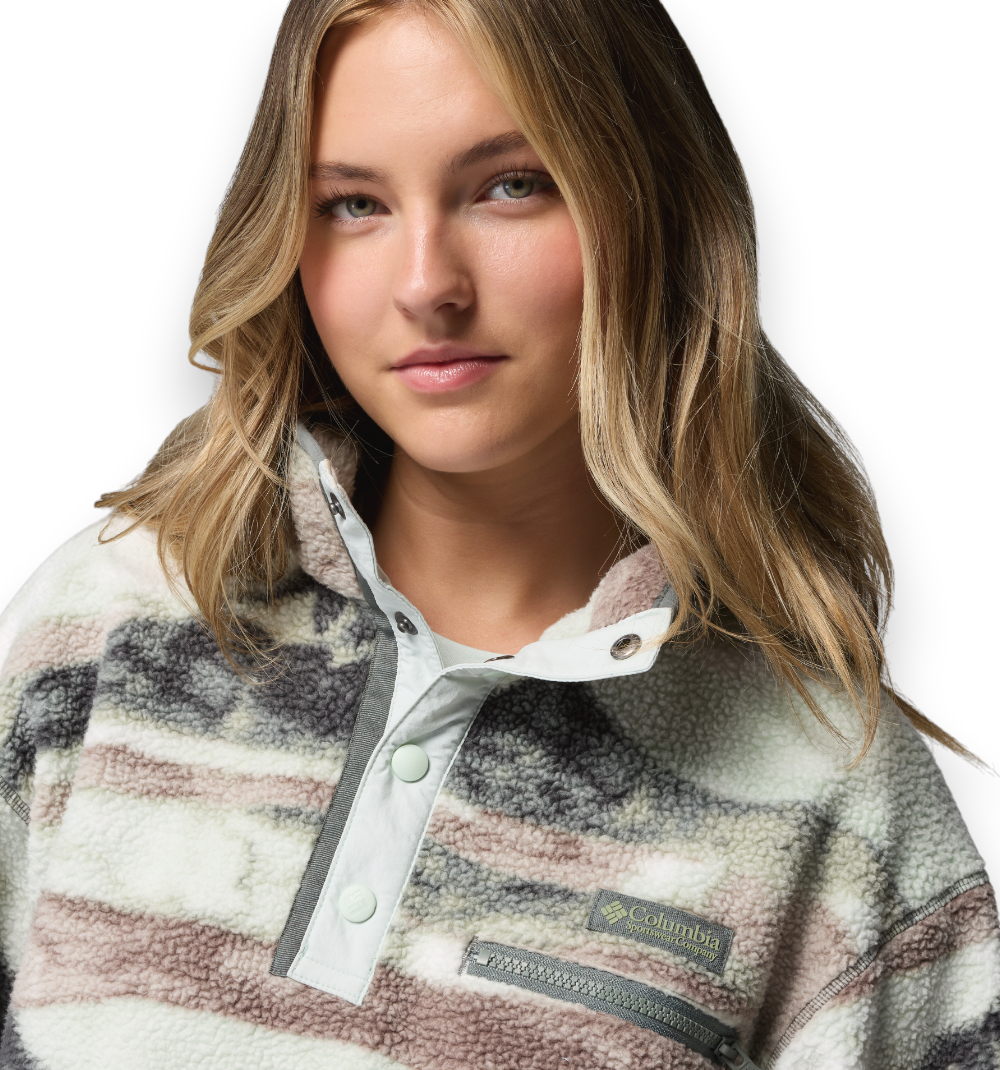 Columbia Sportswear Helvetia II Printed Cropped Half Snap Sedona Sage Summits W