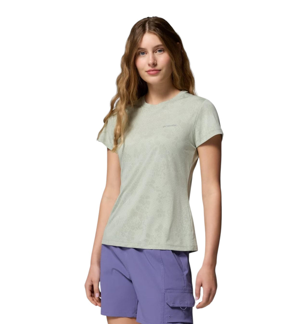 Columbia Sportswear Women's T-Shirt Bluebird Canyon II SS Crew Safari Florage 2164482