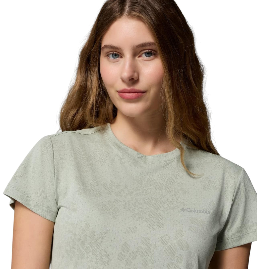 Columbia Sportswear Women's T-Shirt Bluebird Canyon II SS Crew Safari Florage 2164482
