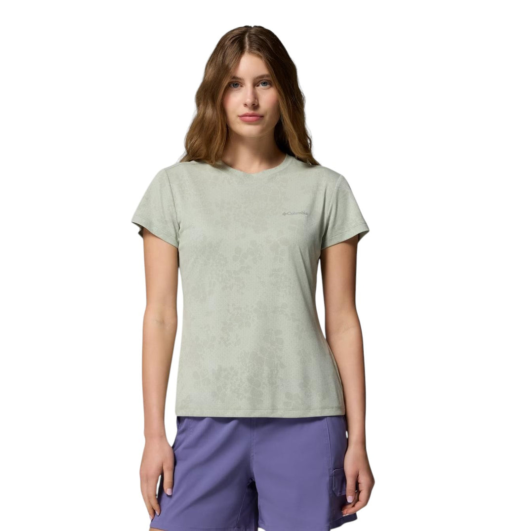 Columbia Sportswear Women's T-Shirt Bluebird Canyon II SS Crew Safari Florage 2164482