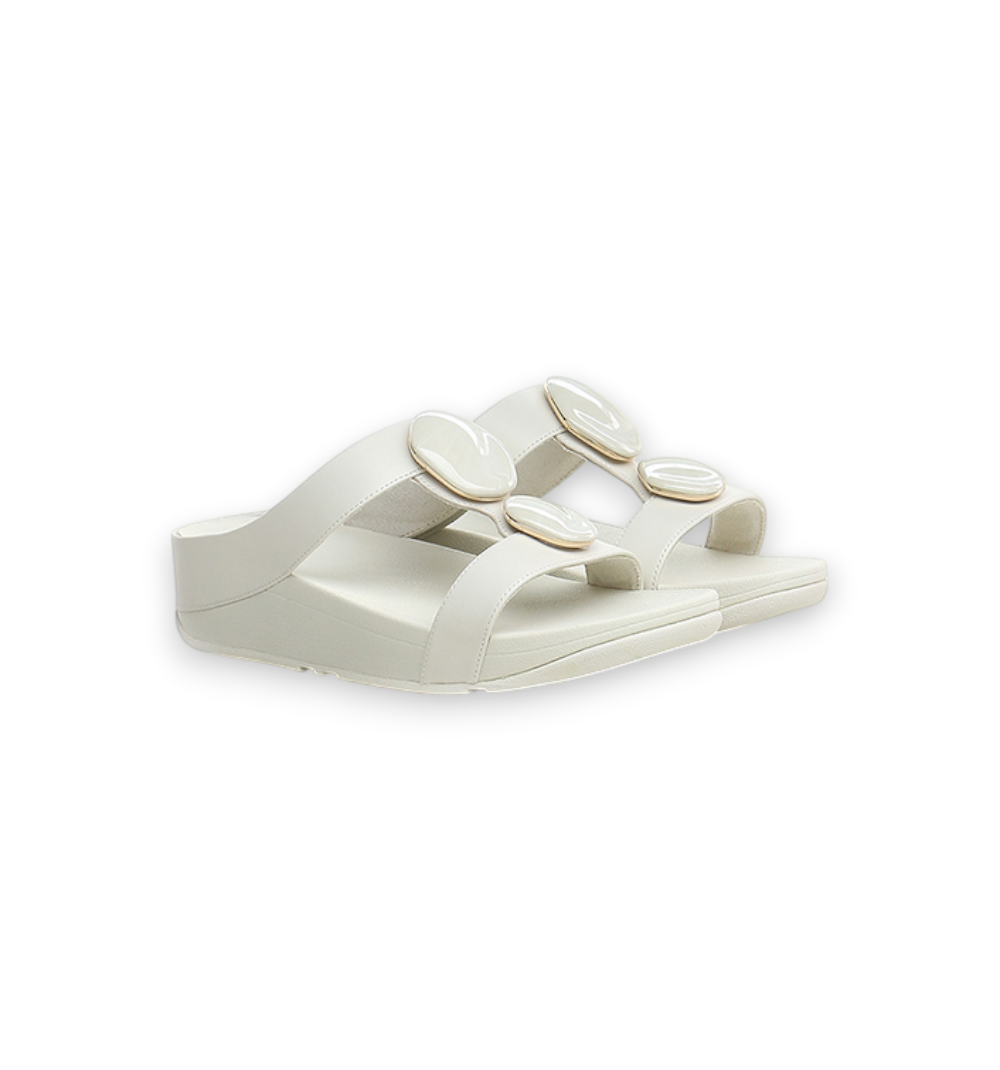 FitFlop Women's Slipper Fino H-Bar Slide Oversized Turtle A2K-A99