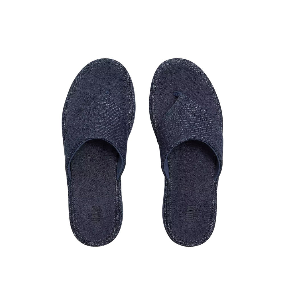 FitFlop Women's Platforms Wedge Toe Post Dark Denim A5H-D71 Flip Flops