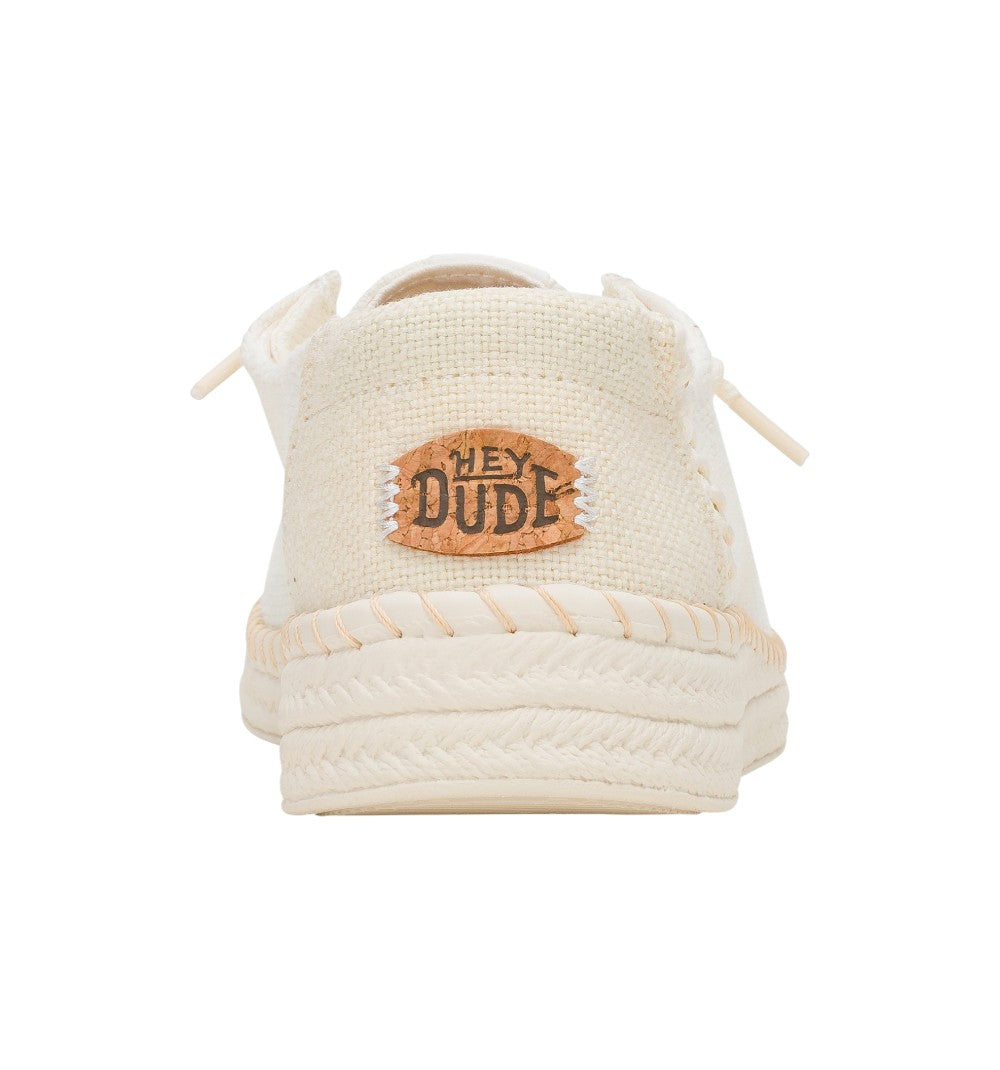 HEYDUDE Women's Slip-On Wendy Espadrille Woven White 43681-100