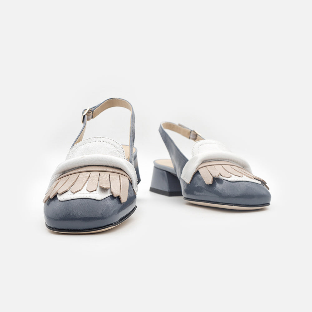 '- ["Artigianato","Donna","Eva Picci","Scarpe","Slingback","Tacco"] - Slingback Da Donna Eva Picci 32281 Far Smoke Far Bco Far Base Smok - Lupis SRL