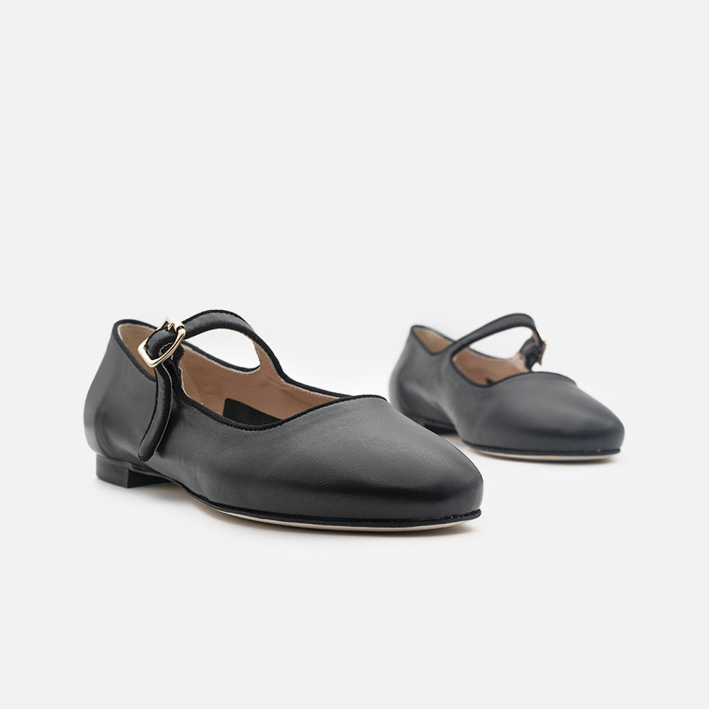 '- ["Artigianato","Ballerine","Donna","Eva Picci","Scarpe"] - Ballerine Da Donna Eva Picci 1177 Nappa Nero - Lupis SRL