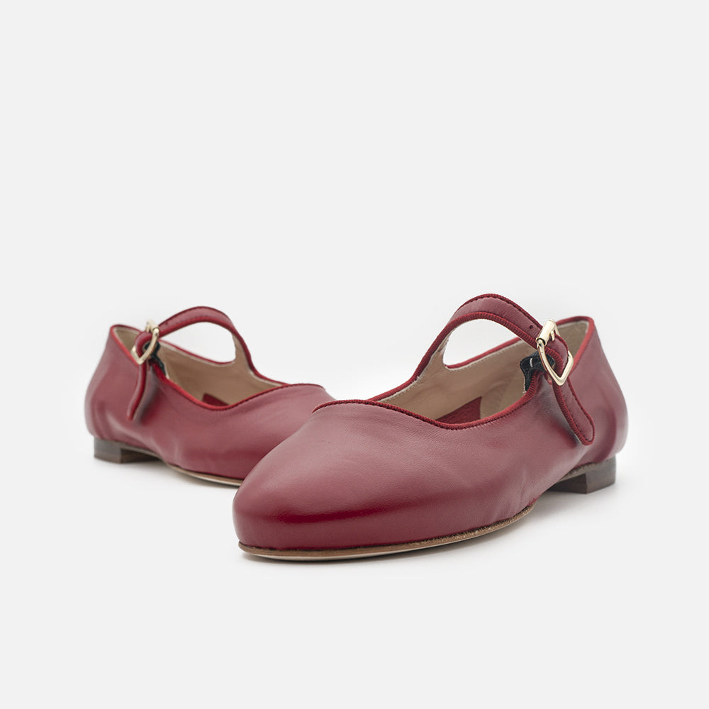 '- ["Artigianato","Ballerine","Donna","Eva Picci","Scarpe"] - Ballerine Da Donna Eva Picci 1177 Nappa Rosso - Lupis SRL