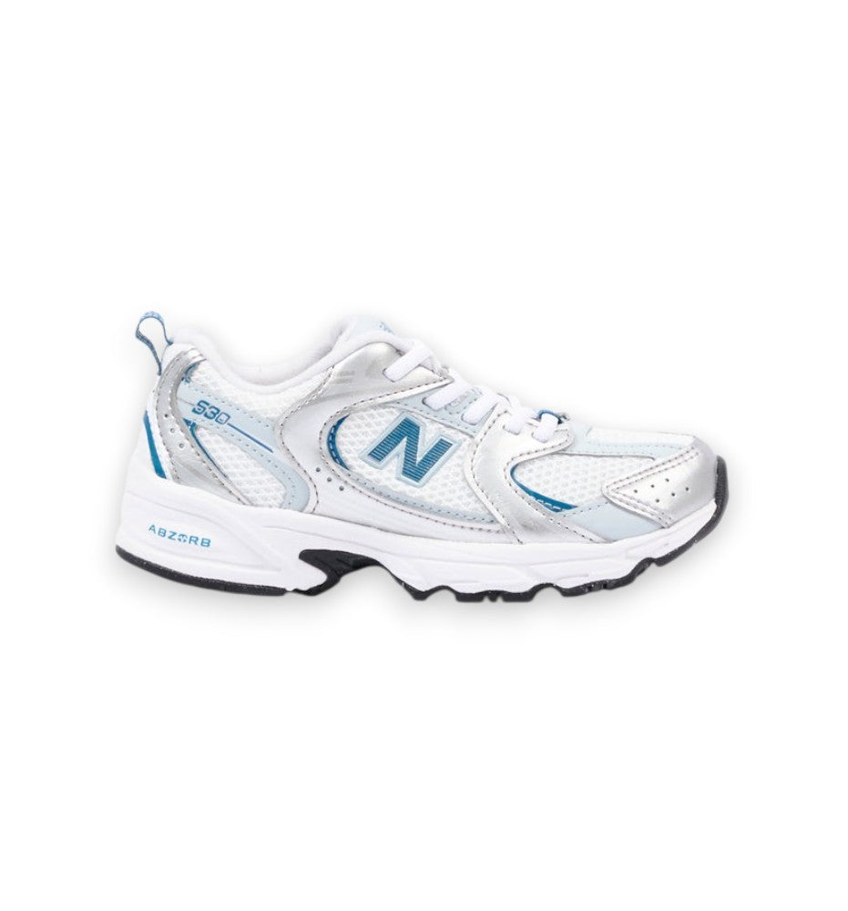 New Balance Kids Lifestyle Silver Metallic Streamsong Synthetic Textile P5307TI
