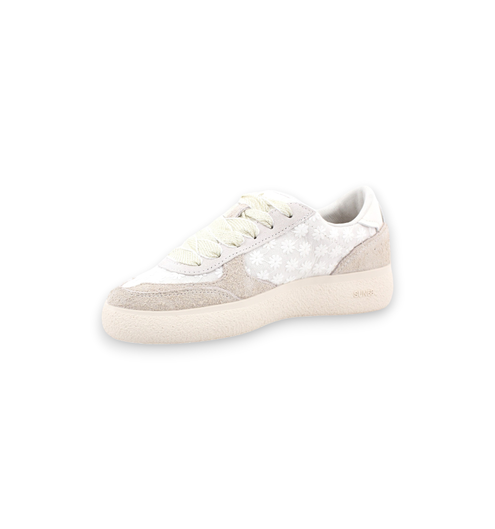 Sun68 Girls' Sally Teen Ballet Flats White Cream Z36445T