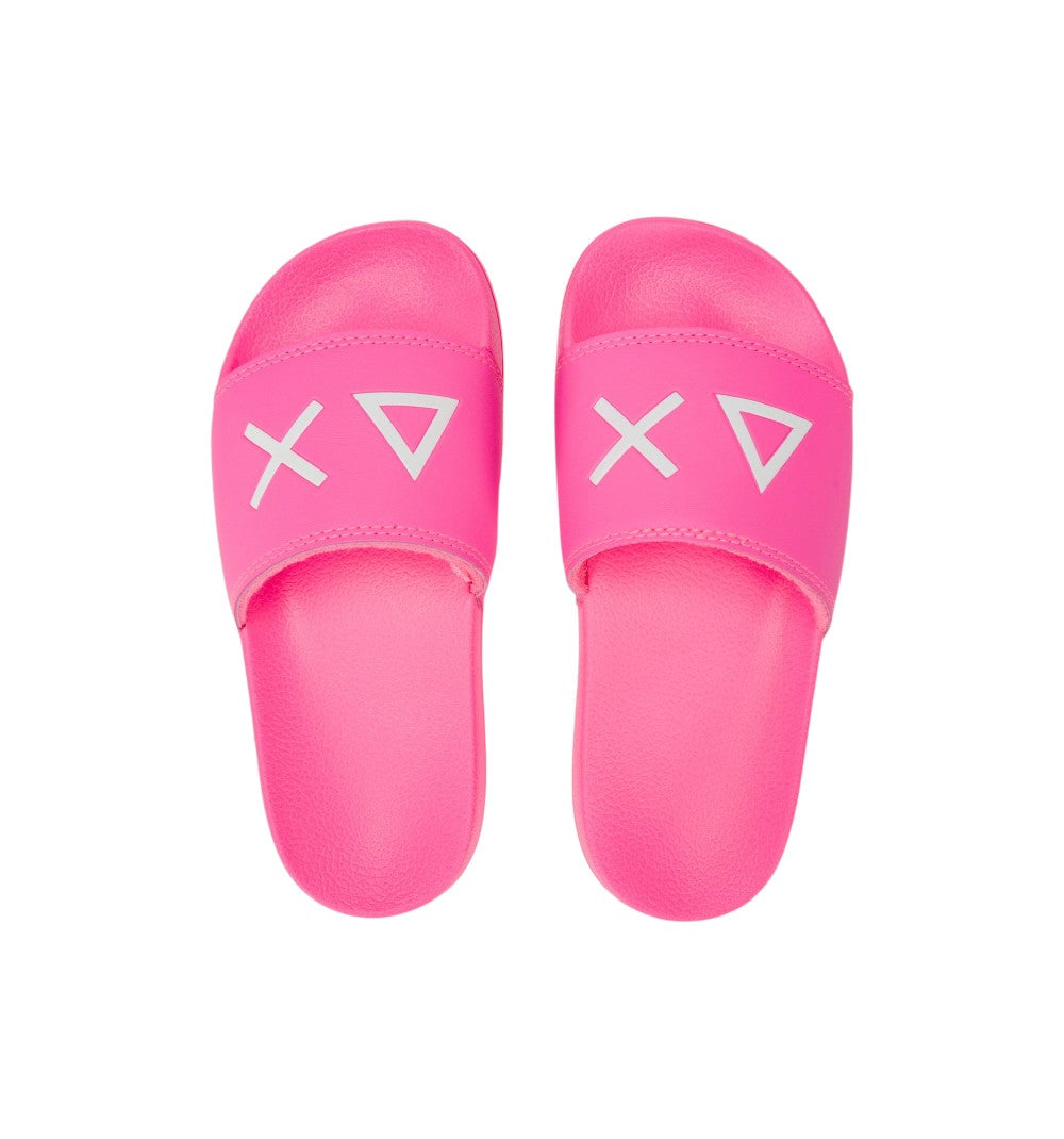 Sun68 Ciabatte Girls Slippers Logo Kid Fuxia Fluo X36410K